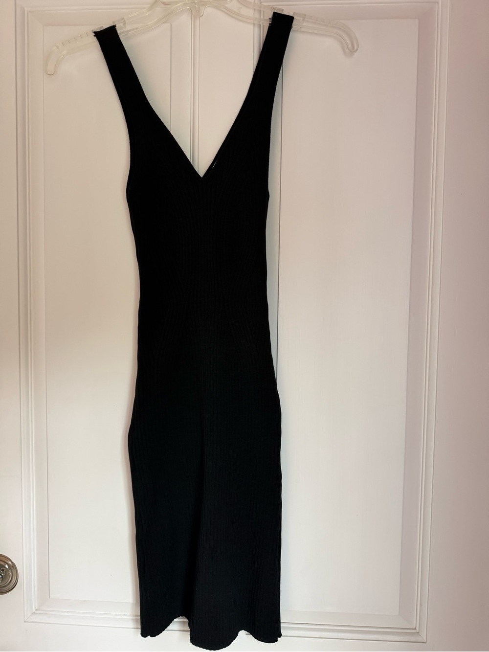 H&M Divided, Women’s black ribbed V-neck tank dress, NWT, XS